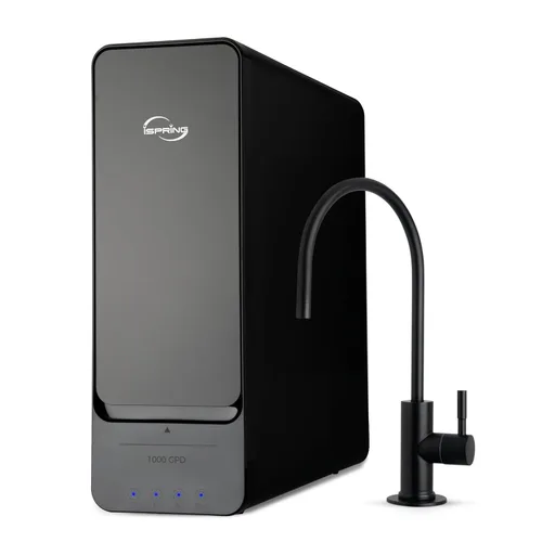 Miniatura 10 de iSpring RO500-BN, Sistema de filtro de agua por ósmosis inversa sin tanque, certificado NSF, 500 GPD de flujo rápido, grifo de níquel cepillado