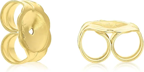 Miniatura 6 de Art and Molly Pendiente de oro amarillo de 14 quilates de repuesto para tuerca de fricción con retroceso Oro rosa macizo de 14 quilates