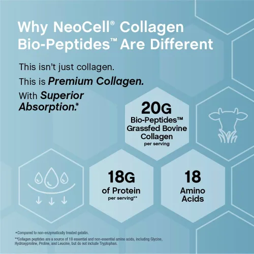 Miniatura 5 de NeoCell Polvo de Bio-Péptidos de Colágeno 22 onzas Súper para el cabello, la piel y las uñas Absorción superior Suplemento de proteína