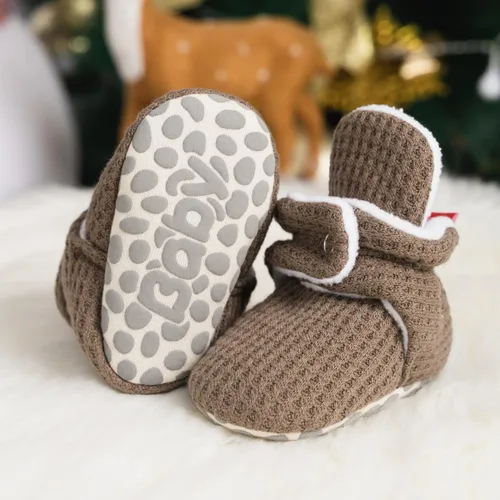 Miniatura 77 de Sawimlgy - Botines de algodón antideslizantes para recién nacido, con agarre, para cuna o para el invierno
