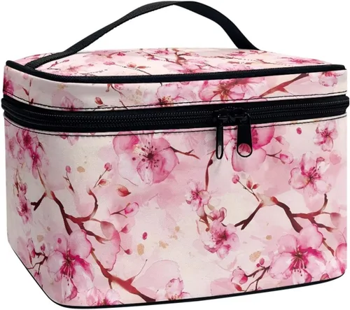 Miniatura 49 de doginthehole Bolsa de maquillaje, bolsa de cosméticos de viaje, bolsa de aseo portátil grande, organizador de accesorios para mujeres y niñas