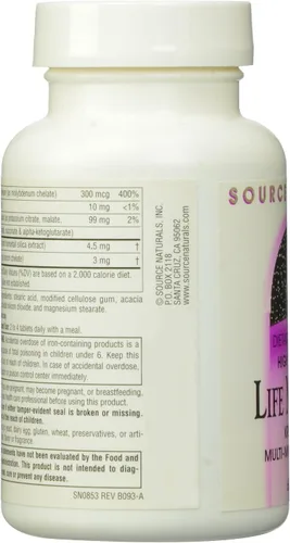 Miniatura 4 de Source Naturals Life Minerals, Krebs Cycle Complejo Multi-Mineral,60 Tabletas