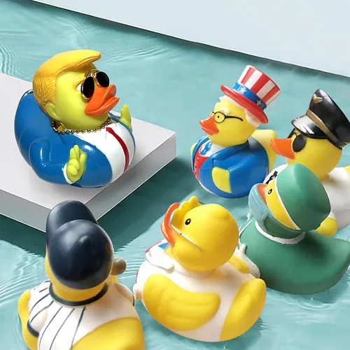 Miniatura 2 de Jeeps Duck Rubber Duckies Trump Collection Baby Bath Ducking Toy Car Accessories Decoración para niños Patos de resina de goma a granel Decoración