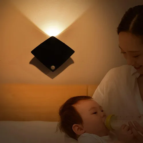 Miniatura 8 de Luz de pared con sensor LED, lámpara de pared LED recargable inalámbrica con detector de movimiento, luces de gabinete, lámparas de noche