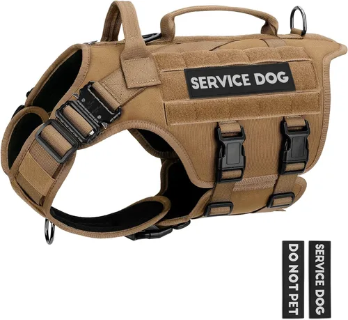 Miniatura 22 de Arnés táctico para perros - PETNANNY Chaleco para perro de servicio para perros grandes Cobertura corporal completa en arnés para perros de Rosa