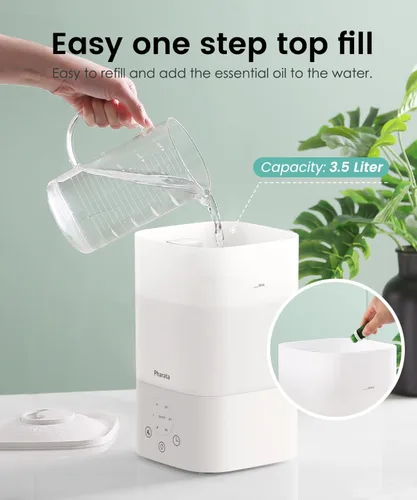 Miniatura 2 de Pharata Humidificadores para dormitorio y hogar, 3.5L humidificadores de niebla fría con llenado superior para bebé, habitación grande, plantas