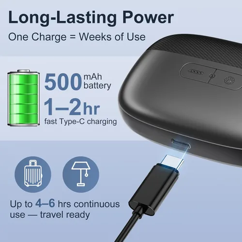 Miniatura 6 de Cortaúñas eléctrico mejorado 2026 con almacenamiento de uñas y luz LED, recortador de uñas y pies recargable inteligente para personas mayores