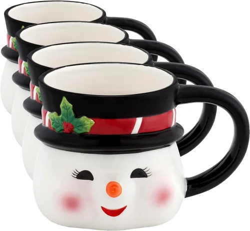 Miniatura 10 de Taza de muñeco de nieve de 16 oz Papá Noel