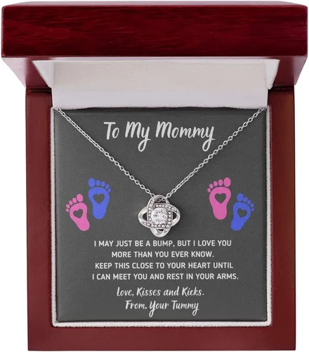 Miniatura 24 de Collar de joyería de pies de bebé, regalos para mamá por primera vez, collar para mamá a mi mamá, regalos para mujeres embarazadas, mamá futura ser