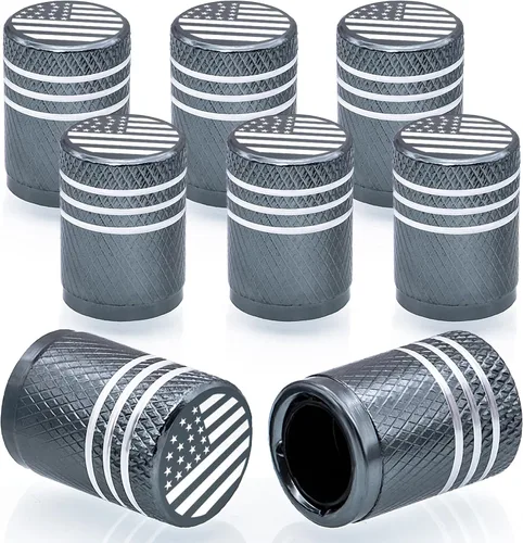 Miniatura 46 de 4 piezas tapones de válvula de neumático en forma de dados, cubiertas universales de válvula de neumático a prueba de polvo con núcleo de cobre