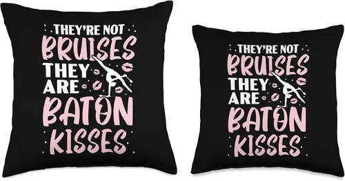 Miniatura 3 de They're Not Bruises They Are Baton Kisses Baton Twirling Throw Pillow
