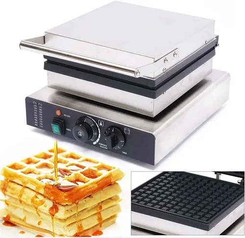 Miniatura 5 de Máquina de gofres eléctrica de 110 V Máquina de gofres antiadherente 2000 W Máquina comercial de gofres para hornear gofres deliciosos