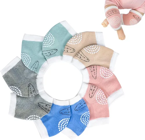 Miniatura 15 de BOSONER Rodilleras antideslizantes para bebés, rodilleras unisex para bebés y niños pequeños, 5 pares