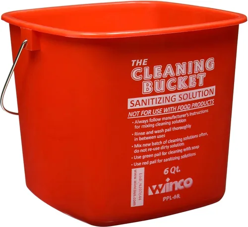 Miniatura 3 de Winco Cubo de limpieza de 3 cuartos de galón, solución de jabón verde