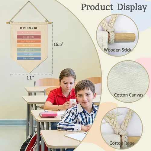 Miniatura 6 de Está Bien Cometer Errores - Banner de Educación en Salud Mental - Lona de Afirmaciones Positivas y Citas Decorativas para Maestros, Niños