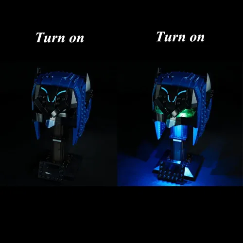 Miniatura 7 de Kit de luces LED compatible con Lego 76238, kit de iluminación de construcción para (Batman Cowl). (Solo kit de luz Led) (versión clásica)