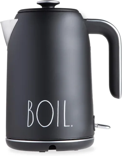 Miniatura 9 de Rae Dunn Hervidor eléctrico de agua caliente – Cafetera de acero inoxidable, tetera de té, base giratoria, con protección de apagado automático