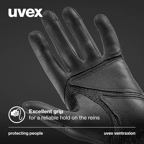 Miniatura 5 de Uvex Guantes de equitación elásticos y transpirables (occidental/inglés) para mujeres y hombres, ventraxion
