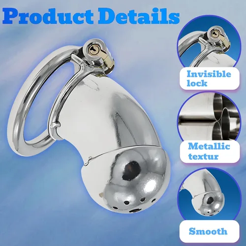 Miniatura 2 de Jaula de acero inoxidable para hombre con bloqueo de pene con cerradura de metal castidad dispositivo de castidad masculina jaula de polla juguetes
