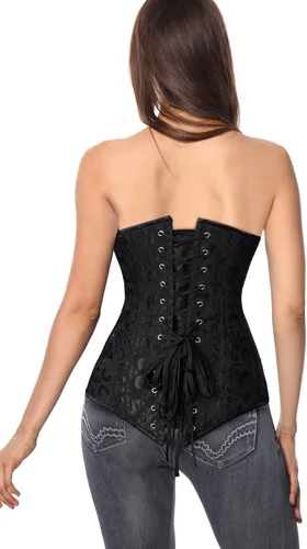Miniatura 4 de Charmian Women's 26 Torso de algodón con estructura de acero. Corsé que da forma de reloj de arena.