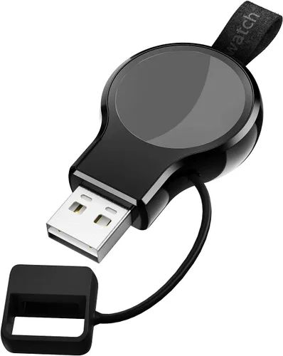 LVFAN Cargador para Apple Watch, cargador portátil para iWatch, cargador inalámbrico USB de carga rápida, cargador magnético inalámbrico de viaje