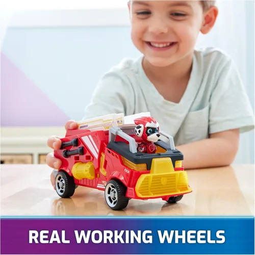 Miniatura 7 de Paw Patrol: The Mighty Movie, juguete de camión de bomberos con figura de acción Marshall Mighty Pups, luces y sonidos, juguetes para niños y niñas
