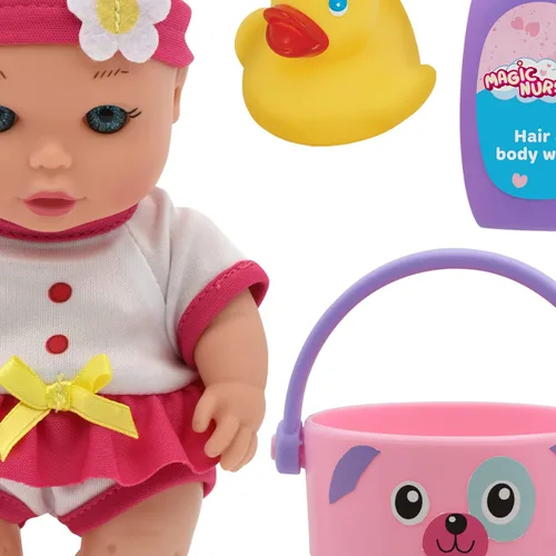 Miniatura 6 de Magic Nursery: Love Buckets - Juego de muñecas de bebé de 8 pulgadas, juego de New Adventures Bath Time Playset, a partir de 2 años