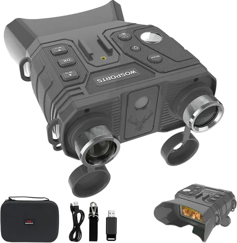 Miniatura 12 de WOSPORTS Gafas de visión nocturna 4K con foto de 48 MP, visión a todo color de 3280 pies, distancia IR de 1300 pies, pantalla HD de 3 pulgadas, zoom
