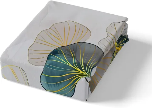 Miniatura 5 de Feelyou Funda de edredón de hojas de ginkgo, juego de ropa de cama con diseño de hojas botánicas para niños y niñas, funda de edredón de microfibra