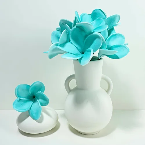Miniatura 25 de Regalos de Cumpleaños para Mujeres 8pcs Flores Rosa Claro PU Tacto Real Flores Regalos para Mujeres para Navidad Flores Artificiales para Bricolaje