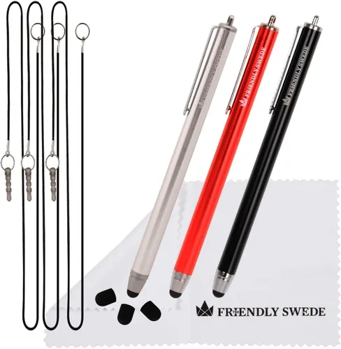 Miniatura 5 de The Friendly Swede Lápiz capacitivo extra largo para pantalla táctil, juego de 3 lápices capacitivos de alta precisión de 7.3 pulgadas, incluye