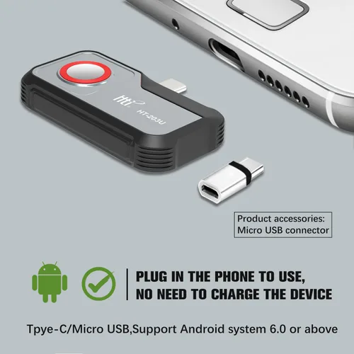 Miniatura 8 de Cámara térmica 256X192 IR Resolución HT-203U Cámara de imágenes térmicas para teléfono Android - Plano focal infrarrojo no enfriado de óxido