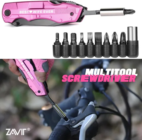 Miniatura 4 de Ideas de regalos para esposa, cuchillo multiherramienta con tinta P de la mejor esposa, regalos de Navidad para esposa del marido, rellenos