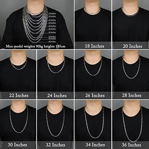 Miniatura 2 de SANNYRA Figaro - Collar de cadena de acero inoxidable para hombres y mujeres