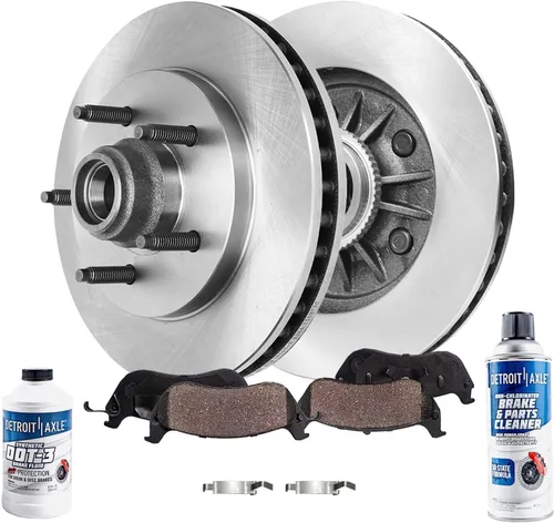Detroit Axle - Kit de freno delantero RWD para Chevrolet Astro GMC Safari 1990-2002, rotores de freno de disco, pastillas de freno de cerámica 1991