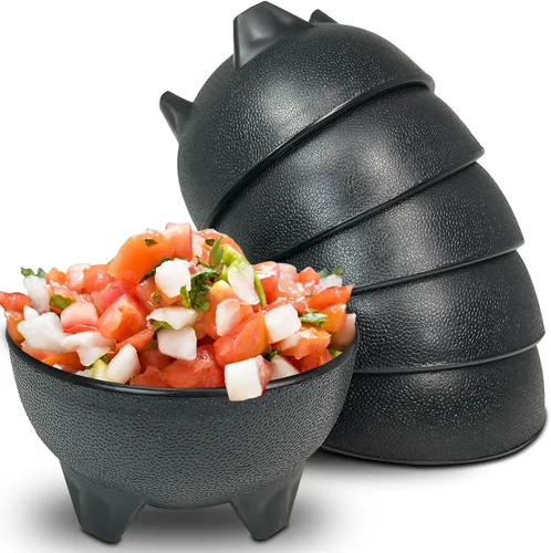 Miniatura 7 de Tazones de salsa – Paquete de 6 cuencos (multicolor), 13 onzas, tazón pequeño sin BPA, irrompible, molcajete mexicano, guacamole, plato para servir