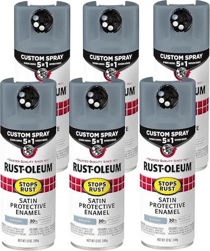 Miniatura 78 de Rust-Oleum 376855 - Pintura en aerosol antióxido personalizada 5 en 1, 12 onzas, color negro mate, (paquete de 1)
