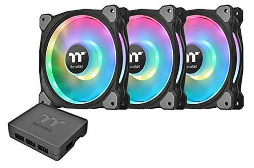 Miniatura 10 de Thermaltake Riing Plus 12 RGB TT Premium Edition 4.724 in Circular habilitado por software 12 LED RGB Riing Case/ventilador de radiador - Paquete