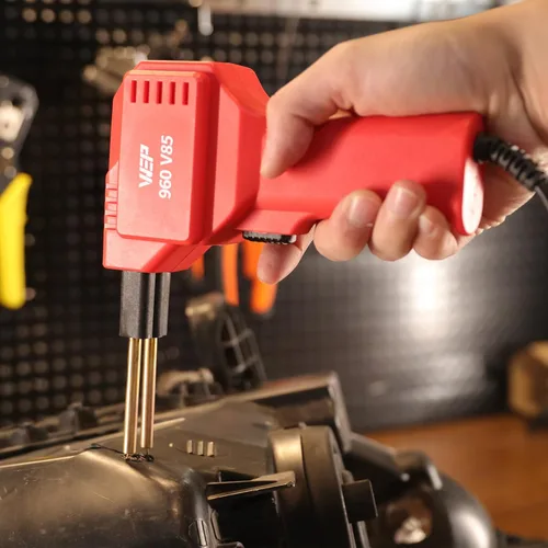Miniatura 2 de WEP 960-V85 - Kit de soldador de plástico de alta potencia con luces LED con 200 grapas calientes y alicates para soldadura de plástico grueso
