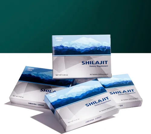 Miniatura 2 de Shilajit natural en tabletas, 2 paquetes de 60 tabletas (total 120 tabletas) etiqueta Golden Shilajit