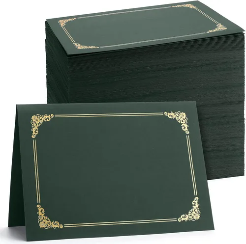 Miniatura 13 de Fainne 80 soportes para certificados para diplomas, portadocumentos para certificados, carpetas de certificados con borde de lámina dorada