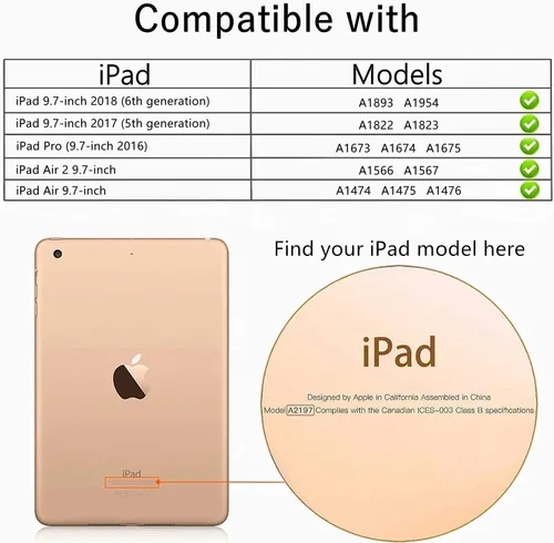 Miniatura 2 de BMOUO Funda para niños para iPad 9.7 2018/2017/iPad Air 2/1/Pro 9.7 - Protector de pantalla integrado con mango a prueba de golpes, funda