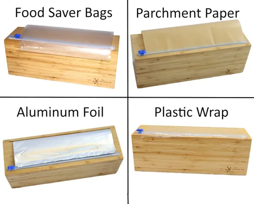Miniatura 6 de Rollo grande de la bolsa del sellador al vacío, dispensador de la envoltura de alimentos con el cortador de la Fits Most 50 ft Food Saver Bags
