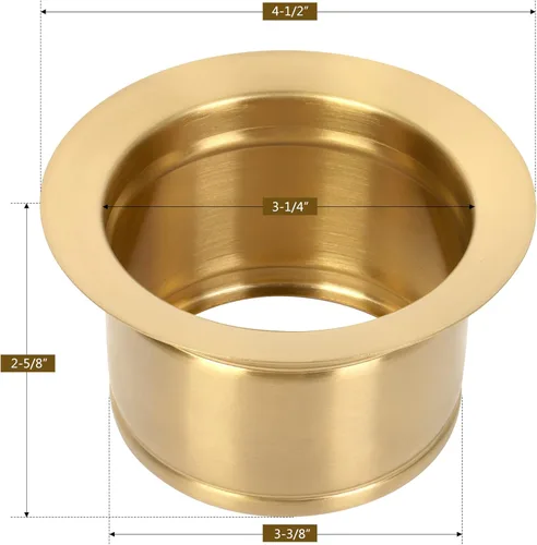 Miniatura 5 de Brida extendida de eliminación de basura, brida de fregadero de eliminación de basura profunda para fregadero de cocina apta para orificio