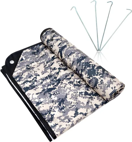 Miniatura 7 de LYN Manta de emergencia resistente, equipo de supervivencia, impermeable, aislada, lona de emergencia para camping, senderismo, bushcraft Bronceado