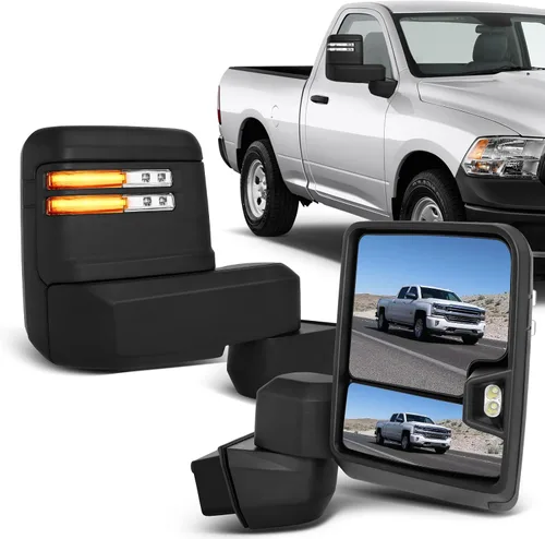 Miniatura 22 de ECCPP Juego de espejos de remolque, reemplazo en pareja, compatible con Chevy Silverado 1500 2500 HD 3500 Suburban 1500 2500 Tahoe para GMC Sierra