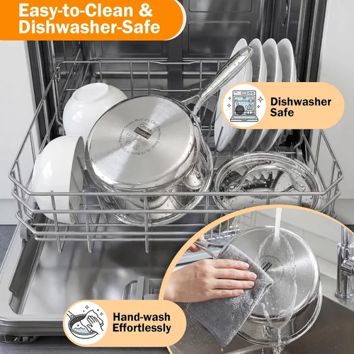 Miniatura 4 de Cocineros Standard Olla con múltiples capas de acero inoxidable (3 qt), Plateado