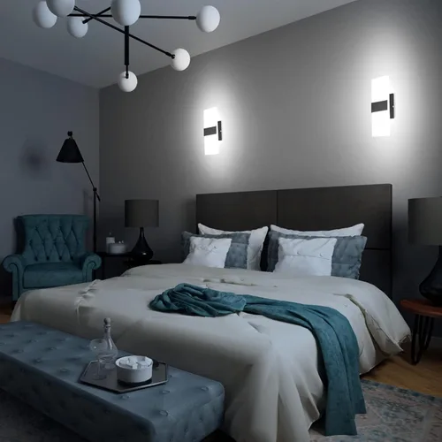 Miniatura 32 de TRLIFE Apliques de Pared LED Regulables, Aplique de Pared Moderno de 4 Temperaturas de Color 12W Luces de Pared Regulables Juego de 2 Luz Montada