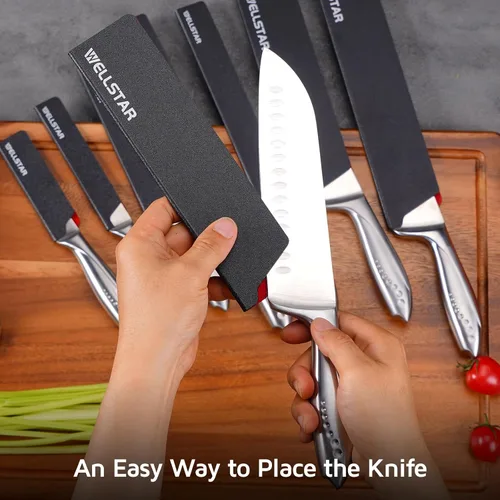 Miniatura 3 de WELLSTAR - Juego de protectores de filo de cuchillo, 11 piezas de fundas universales para cuchillas, fundas protectoras de cuchillas de ABS libres