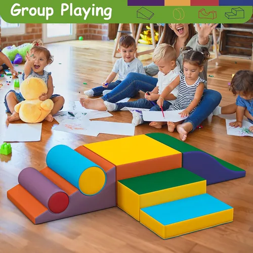 Miniatura 4 de Betterhood Bloques de escalada - Juego de actividad de espuma suave para niños - Equipo de gimnasia de sofá suave para niños pequeños para gatear